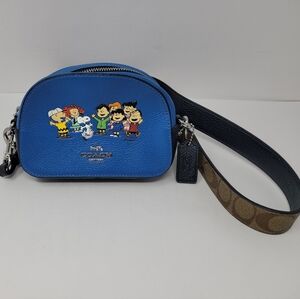 Coach Peanuts Snoopy Friends Mini Serena 6490 Vivid Blue